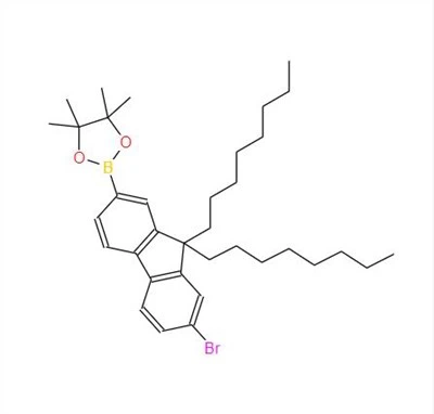 CAS:620624-96-6丨2-(7-Bromo-9,9-dioctyl-9H-fluoren-2-yl){{8 }},4,5,5-tetrametyl-[1,3,2]dioxaborolan